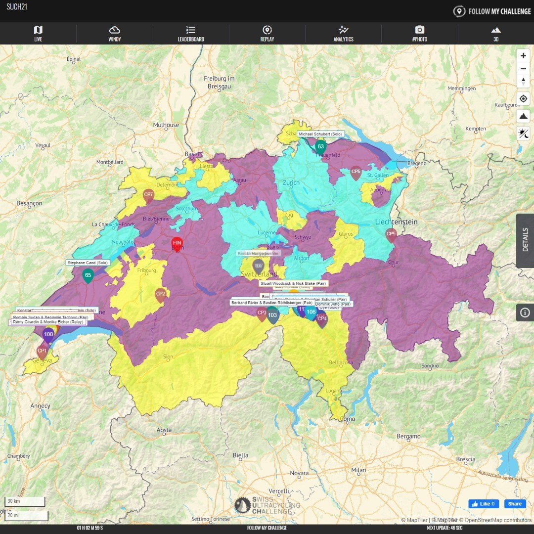 LIVE: @such.bike !At 10:10, all 79 participants have started at a train station in Switzerland with 1 mission. Cycle through all 26 Cantons, as fast a...